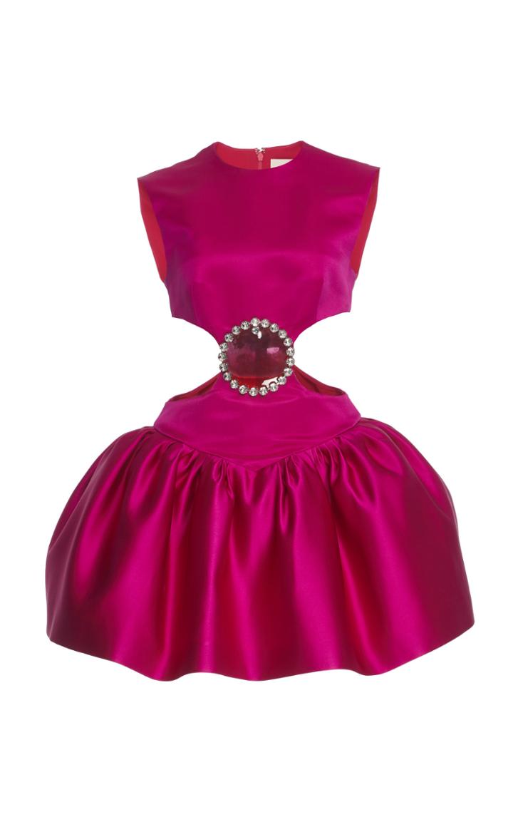 Christopher Kane Satin Cutout Cupcake Dress