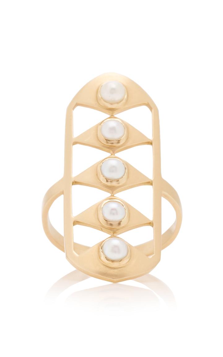 Moda Operandi Doryn Wallach Freshwater Pearl Gladiator Ring Size: 5.75