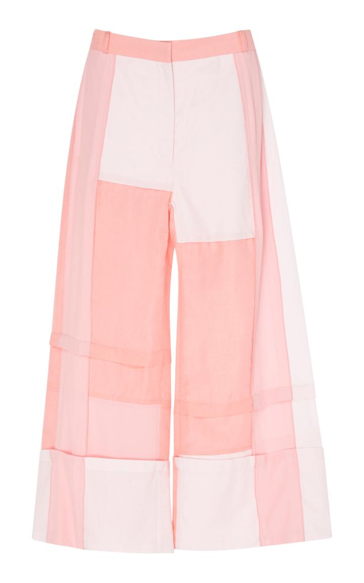 Jw Anderson Colorblock Cupro Wide-leg Pants