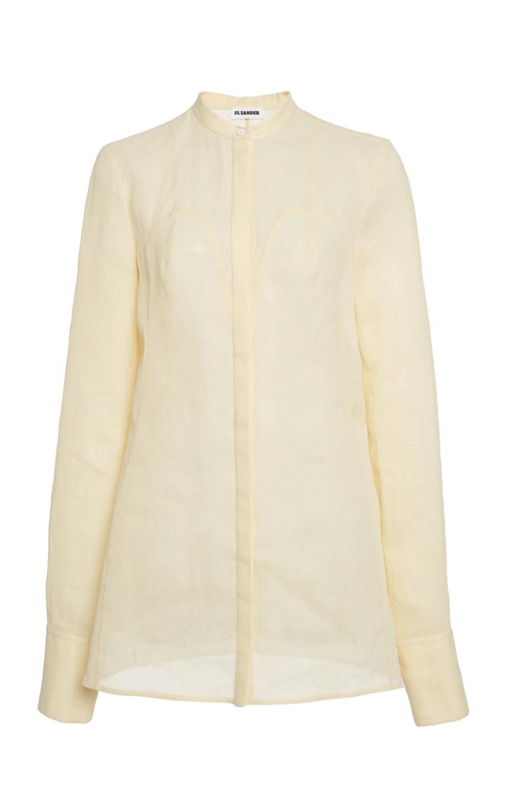 Moda Operandi Jil Sander Semi-sheer Long Sleeve Shirt