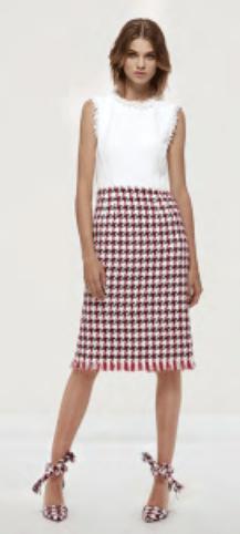 Oscar De La Renta Specialorder-sleeveless Gingham Block Day Dress- Bs