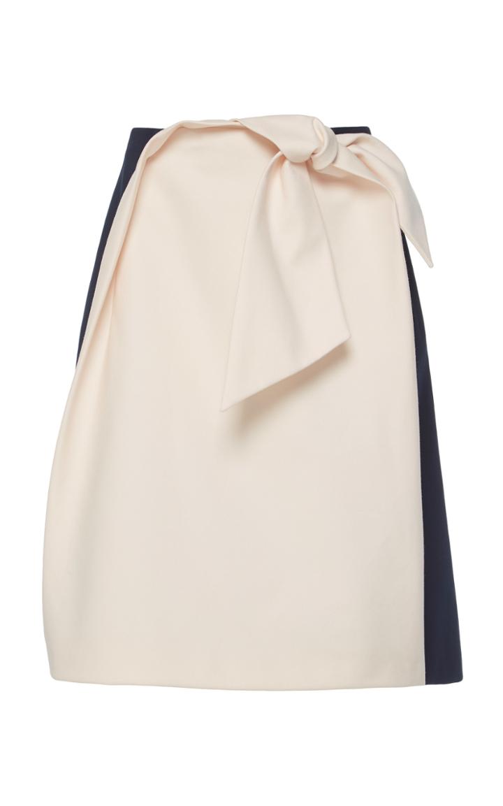 Delpozo Bicolor Bow Skirt