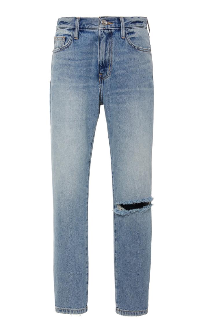 Current/elliott Cropped High-rise Slim-leg Jeans