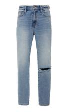 Current/elliott Cropped High-rise Slim-leg Jeans