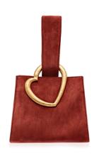 Edie Parker Heart Wristlet In Suede