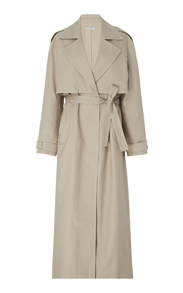Anna Quan Inez Belted Cotton-twill Trench Coat