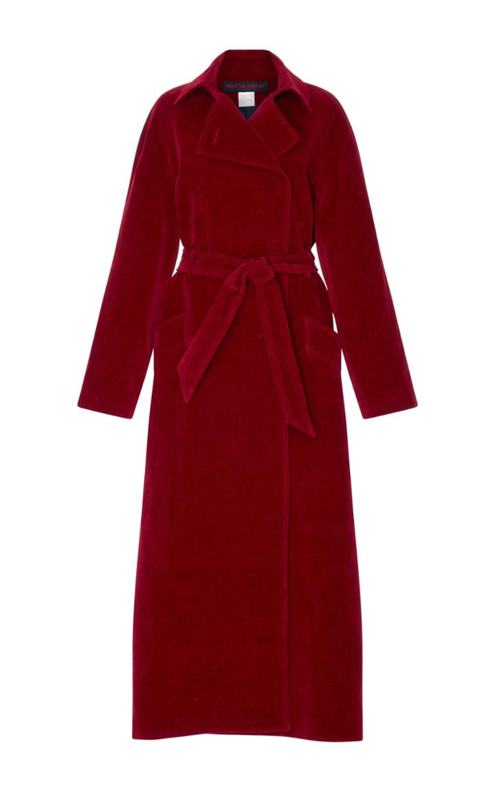 Martin Grant Long Velvet Coat