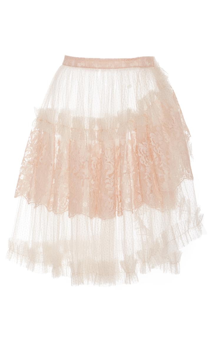 Rodarte Metallic Tulle Wrap Skirt