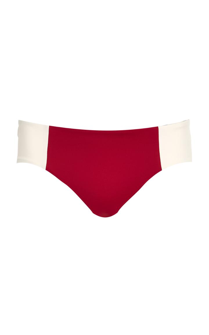Tori Praver Maelyn Two-tone High-leg Cheeky Bikini Bottoms