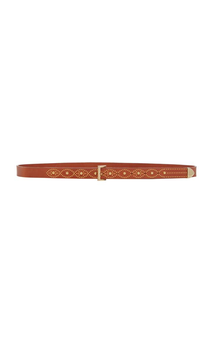 Paco Rabanne Arabesque Studded Leather Belt