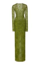 Moda Operandi Pamella Roland Crystal-embroidered Chiffon Dress Size: 0