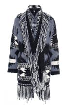 Alanui Printed Fringed Wrap Cashmere-silk Sweater