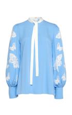 Andrew Gn Butterfly Embroidered Blouse