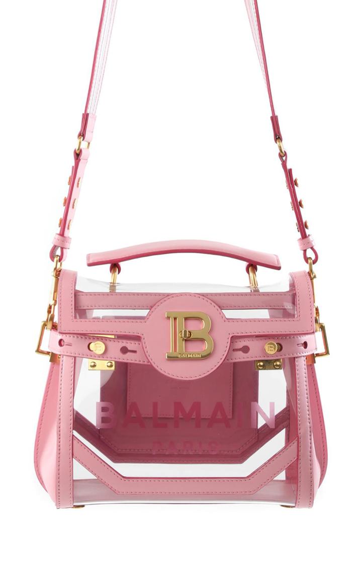 Moda Operandi Balmain Bbuzz 23 Pvc Top Handle Bag