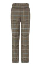 Givenchy High-waisted Plaid Wool-blend Cigarette Pants