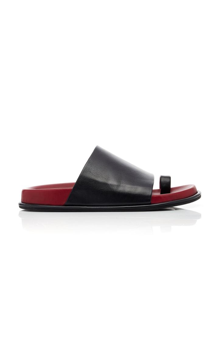 Marina Moscone Leather Slides