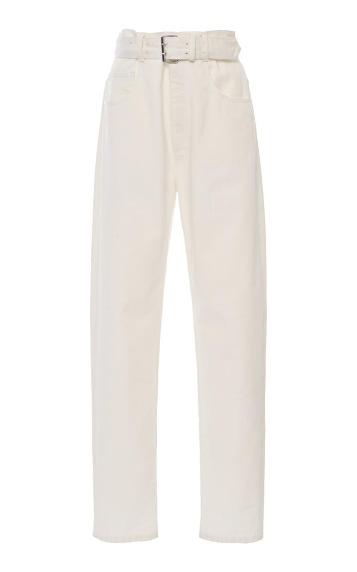 Maison Margiela High-rise Belted Straight-leg Pants