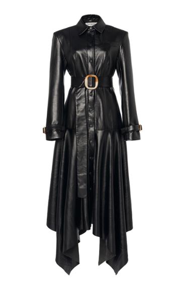 Matriel Leather Overcoat Dress