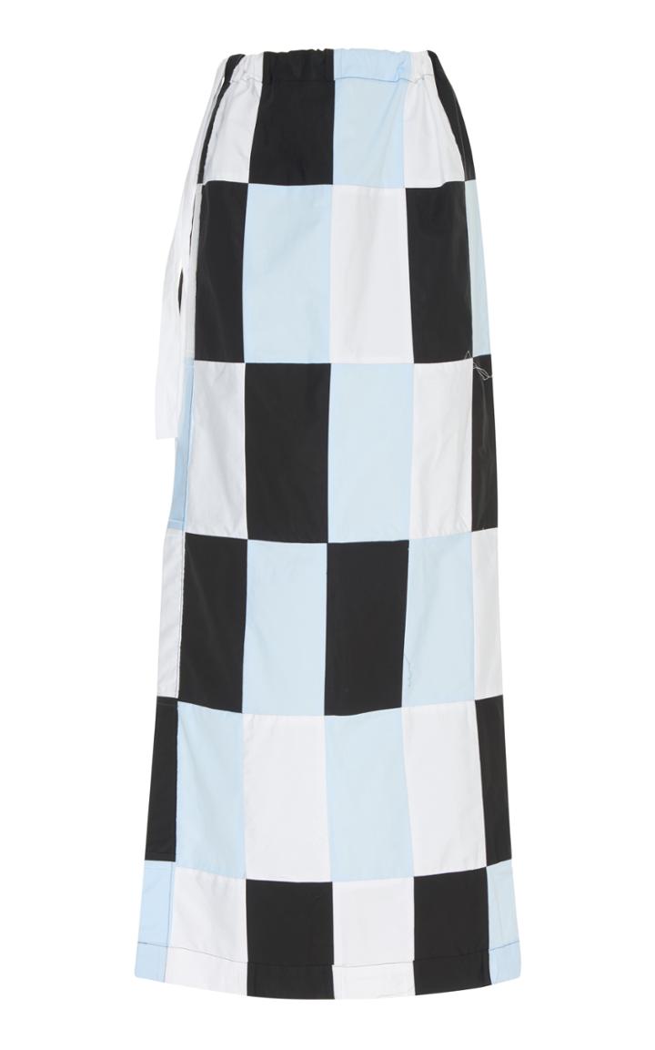 Tuinch Checkered Full Length Skirt