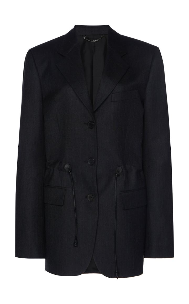 Salvatore Ferragamo Cinched Waist Wool Blazer