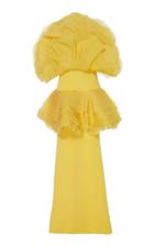 Christian Siriano Unflower Tiered Flounce Gown