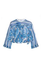 Philosophy Di Lorenzo Serafini Printed Cotton-blend Crop Top