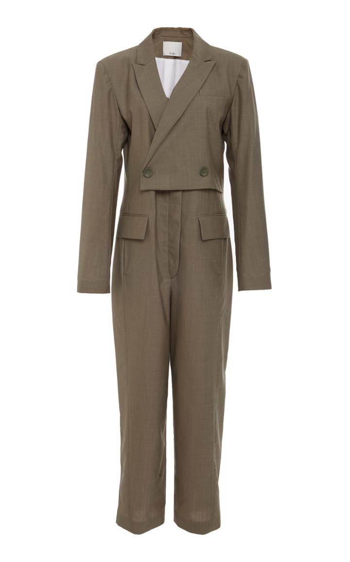 Tibi Zip Up Blazer Jumpsuit