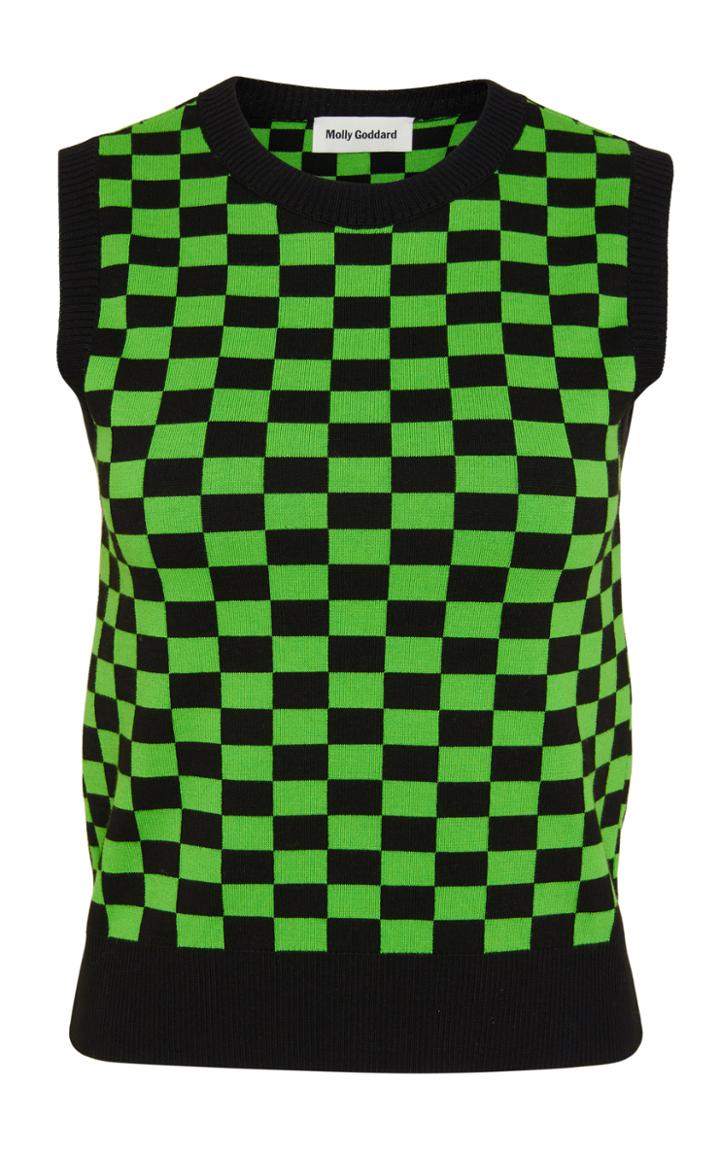 Moda Operandi Molly Goddard Selwyn Checkerboard Cotton Vest