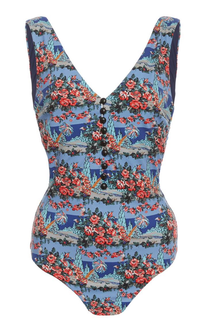 Moda Operandi Liberty London Dina Cape Printed Swimsuit Size: Xs