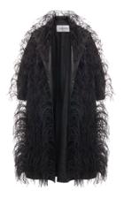 Moda Operandi Valentino Feathered Midi Coat Size: 36
