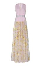 Delpozo Embroidered Tulle Gown