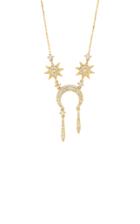 Colette Jewelry Moon And Stars 18k Yellow-gold And Diamond Necklace