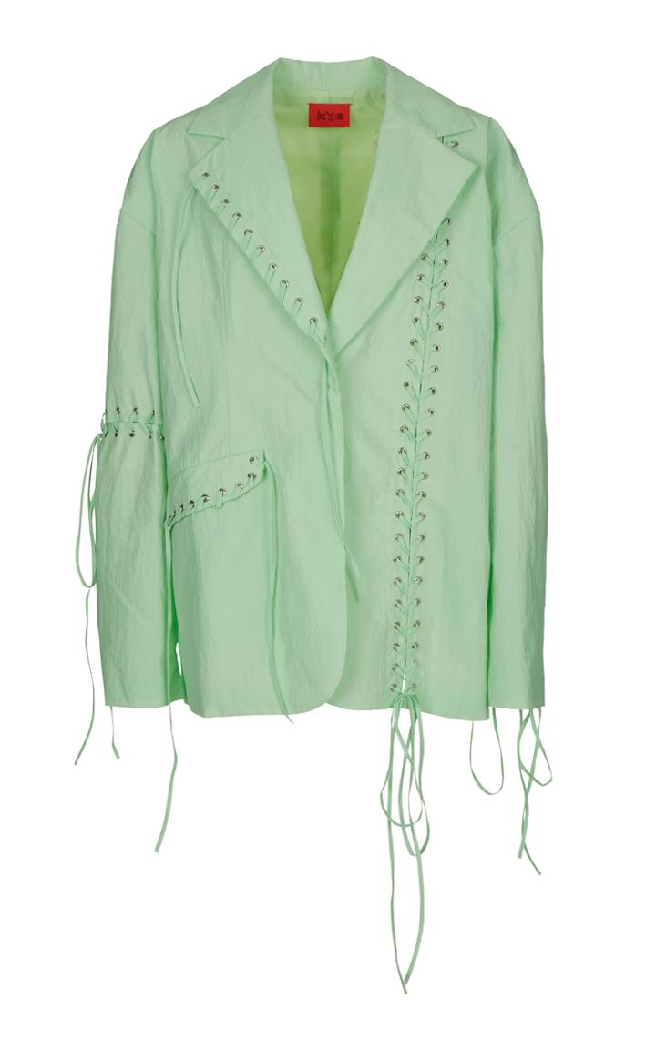Moda Operandi Kye Eyelet Detail Oversized Blazer