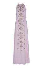 Moda Operandi Andrew Gn Sleeveless Embroidered Crepe Dress Size: 34