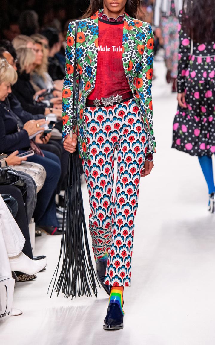 Moda Operandi Paco Rabanne Printed Gabardine Straight-leg Pants Size: S
