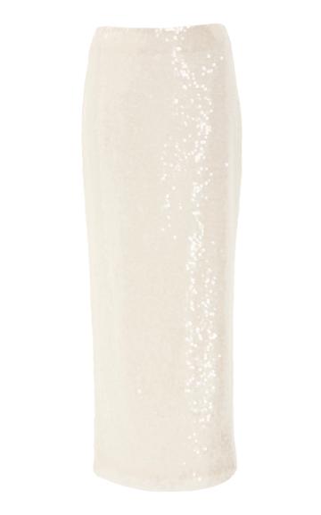 Sally Lapointe Stretch Sequins Long Pencil Skirt