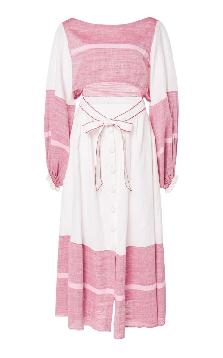 Gl Hrgel Long Sleeve Cut Out Midi Dress
