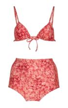 Adriana Degreas Hydrangea Print Hot Pants Bikini