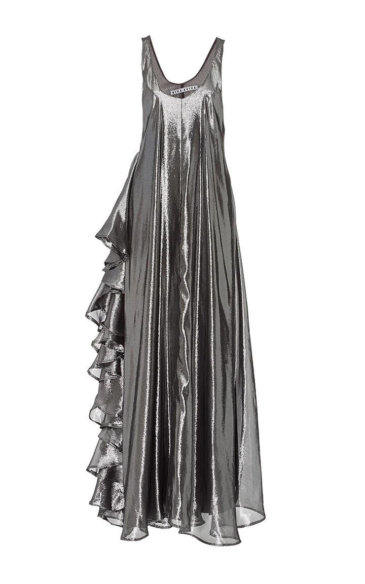 Viva Aviva All Day Silver Lam Gown