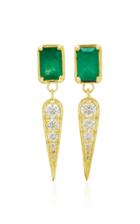 Ila Claude 14k Gold Emerald And Diamond Earrings