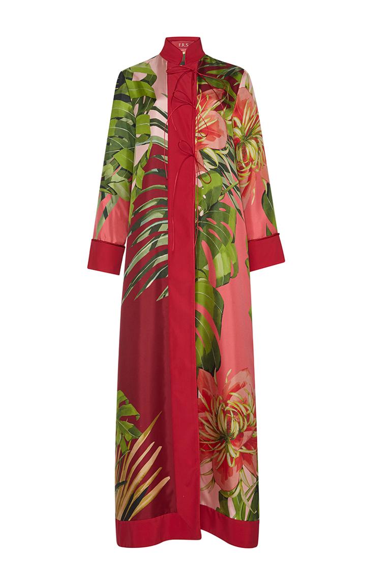 For Restless Sleepers Euribia Red Long Sleeve Maxi Dress