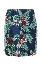 Patbo Palm Embellished Mini Skirt