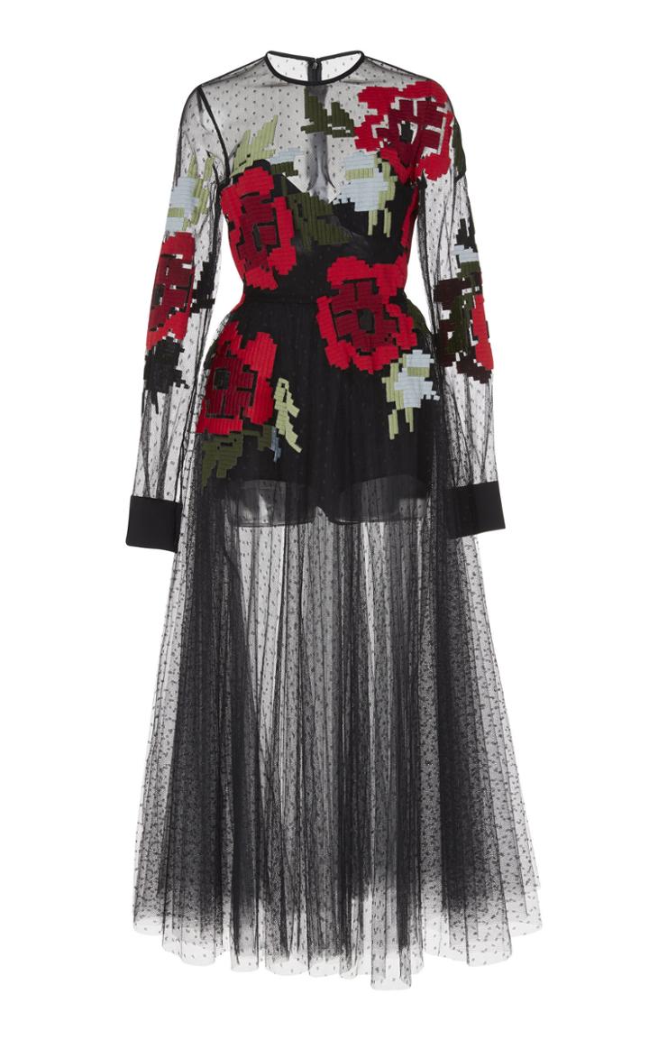 Elie Saab Embroidered Cocktail Dress