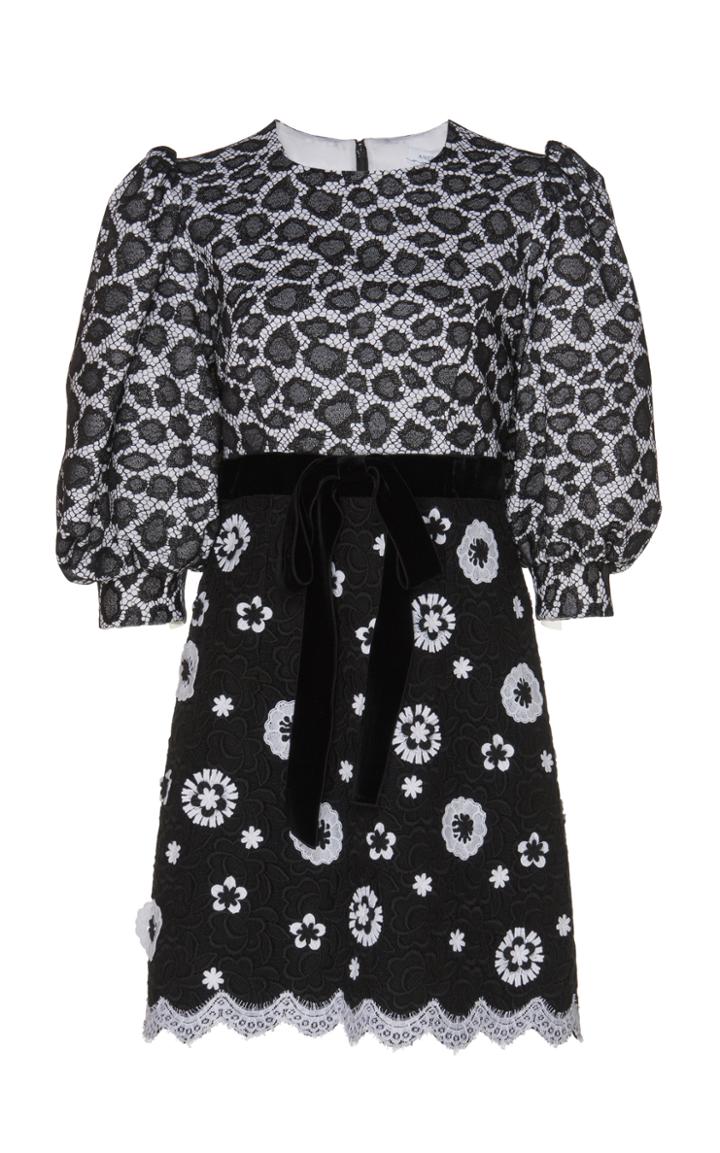 Andrew Gn Lace-trimmed Embroidered Dress