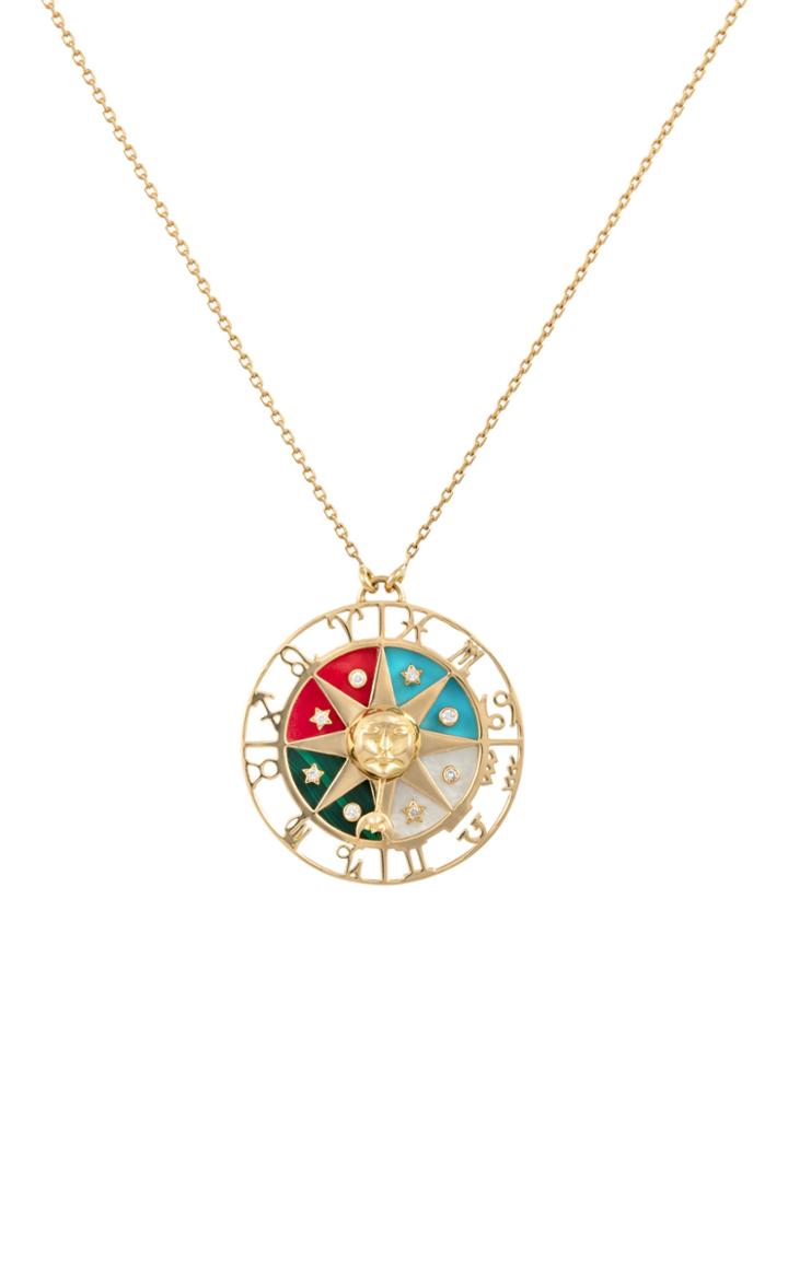 Moda Operandi L'atelier Nawbar 18k Yellow Gold Zodiac Wheel Pendant