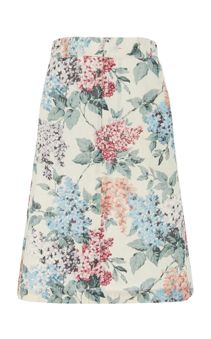 Ephemera Bloom Linen A-line Skirt