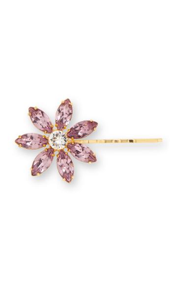 Jennifer Behr Santana Crystal-embellished Floral Bobby Pin