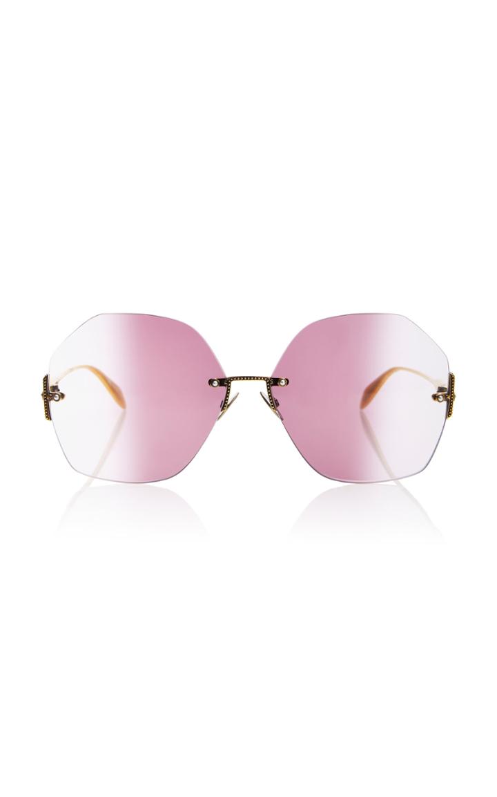 Alexander Mcqueen Jewel-embellished Oversized Sunglasses