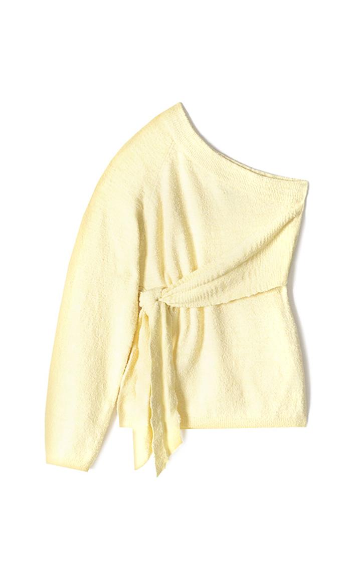 Moda Operandi Nanushka Cleto Cotton-blend Terry One-shoulder Sweater