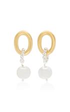 Isabel Lennse Sterling Silver And Pearl Drop Earrings
